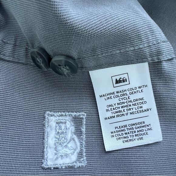 REI Gray Outdoor Button Up Mens Shirt Size XXL - Picture 10 of 12